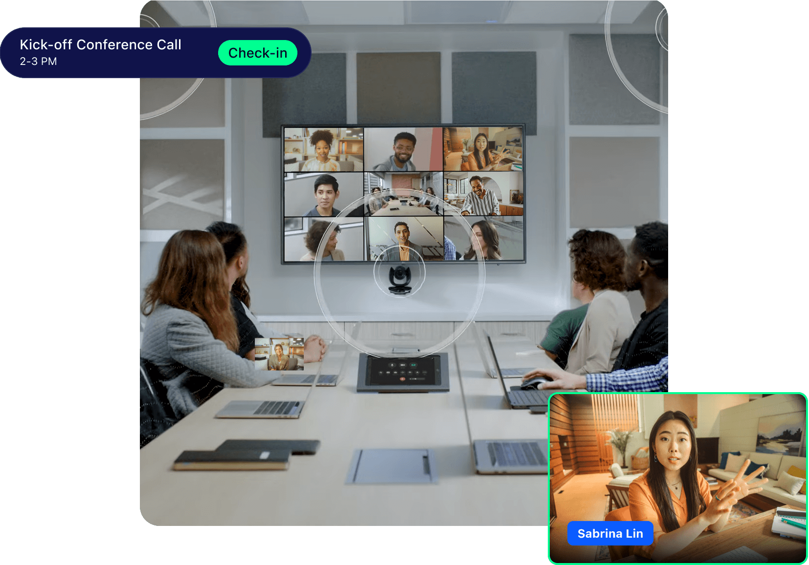 Image of a conference call using Zoom